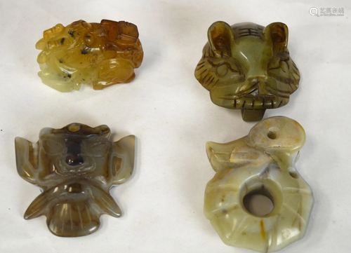 Four Pcs of Chinese Jade Carvings