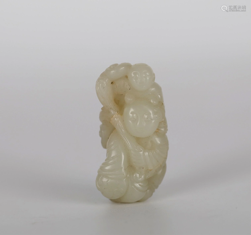 Chinese Carved Jade Figure Group