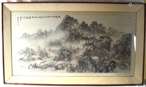 Framed Large Chinese Painting