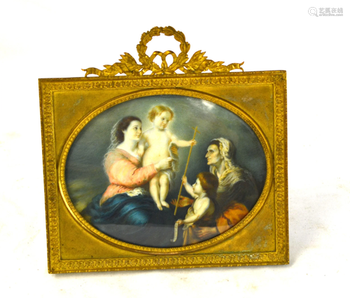 Bronze Framed Miniature Plaque