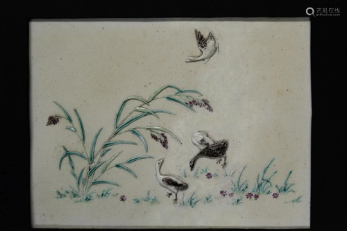 Chinese Porcelain Panel