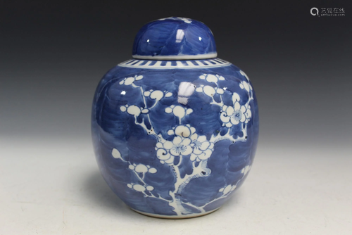 Chinese Blue and White Porcelain Jar