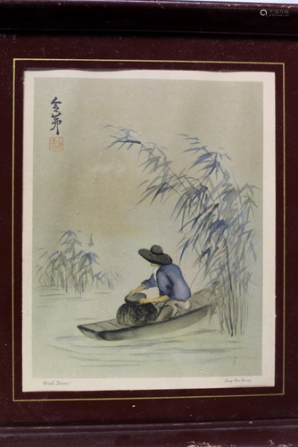 A Framed Chinese Print.