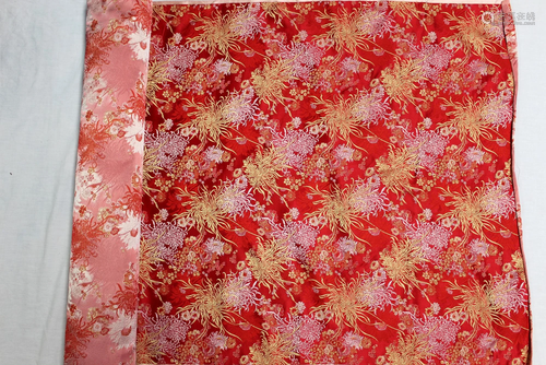 Roll of Japanese silk brocade.