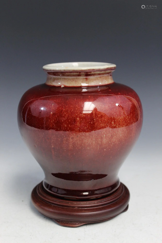 Chinese Ox-blood Glaze Porcelain Jar