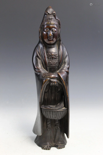 Chinese Bronze Guanyin Statue