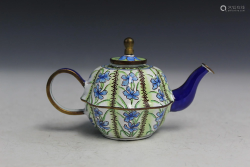 Chinese Enamel Teapot by Kelvin Chen.