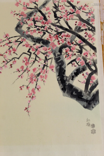 Japanese woodblock print, plum.