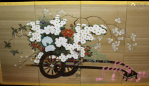 Japanese Painting Screen