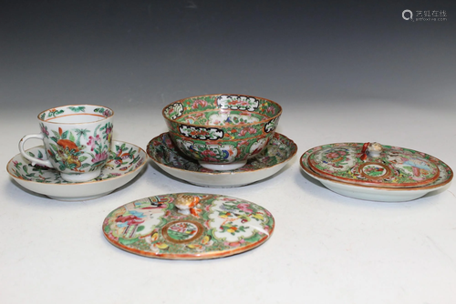 Group of Chinese Rose Medallion Porcelain Items