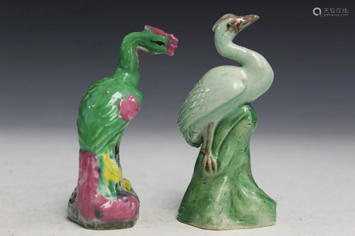 Two Chinese Porcelain Birds