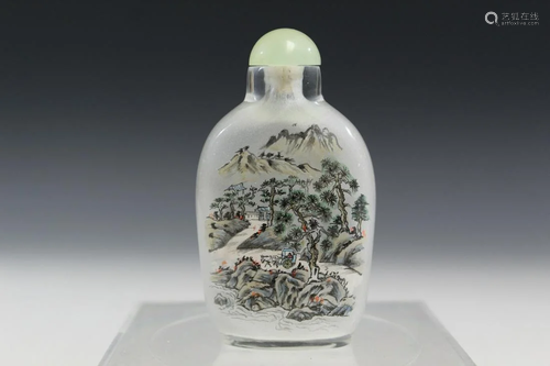 Chinese Painted Glass Snuff Bottle