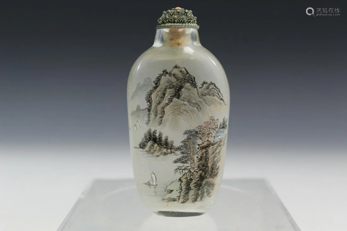 Chinese Painted Glass Snuff Bottle