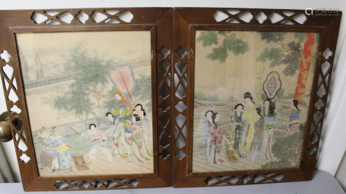 Two Chinese Framed Prints