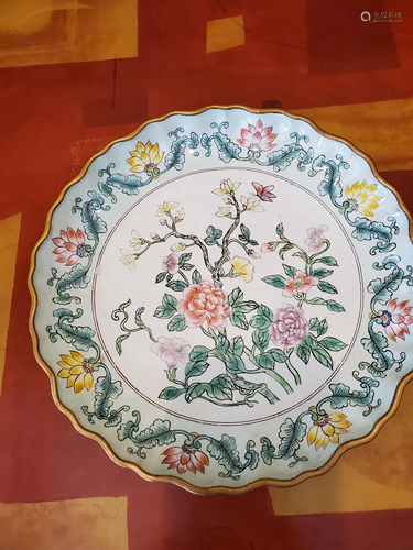 Chinese enameled dish.