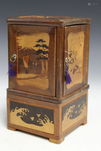 Japanese Wood Cigarette Box