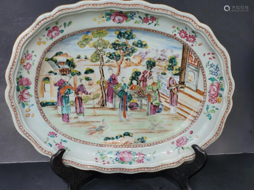 Chinese export porcelain plate.