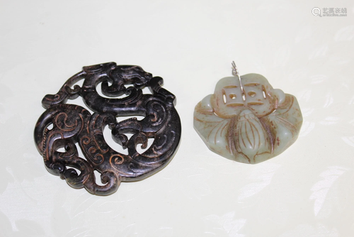 Two Chinese Jade Pendants