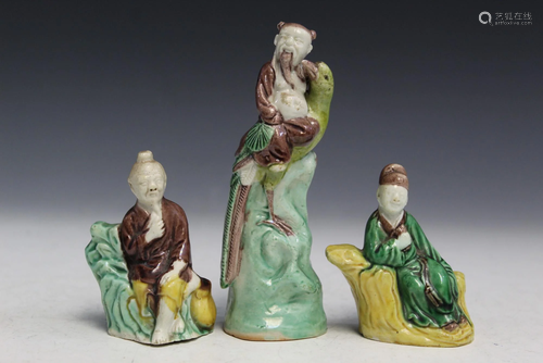 Three Chinese Porcelain Figurines