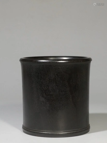 A Zitan Wood Blank Brush Pot