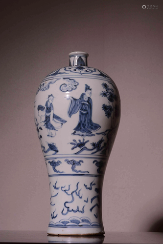 Qing Dynasty Blue White Meiping