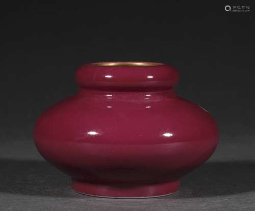 A QING DYNASTY CARMINE RED WASHER