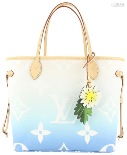 Louis Vuitton Blue Monogram By The Pool Neverfull MM