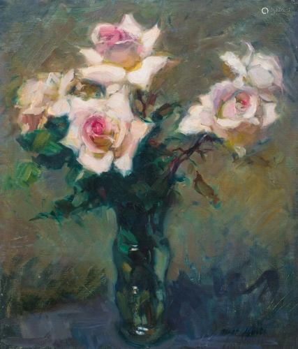 Pink Roses Oil Painting