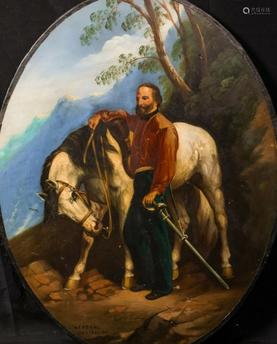 Portrait of Italian Leader Oil Painting