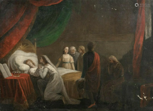 Deathbed Scene Oil Painting