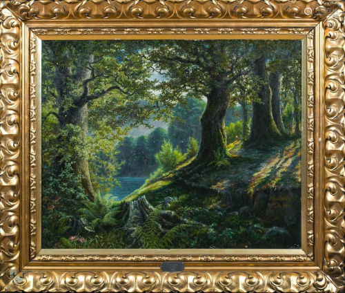 Woodland River Landscape Oil Painting