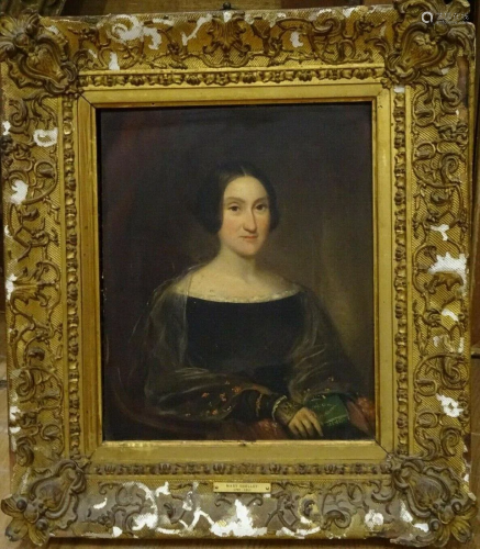 Portrait Of English Novelist Oil Painting
