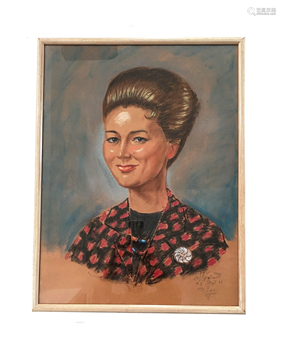 1963 Portrait Painting Signed.