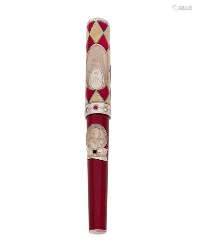 PRESTIGE PRINCE RAINIER III Stylo plume En or blanc, le bouc...