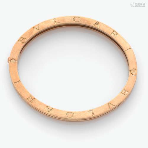 BULGARI BRACELET B ZERO 1 En jonc ovale d'or jaune, la tranc...