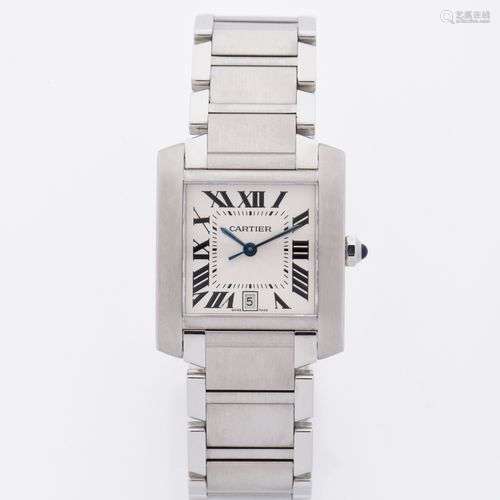 CARTIER « TANK FRANÇAISE » vers 2000 N°365876CD Modèle homme...