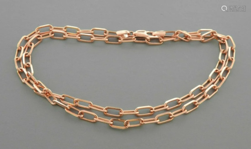 14K ROSE GOLD OVAL LINK CHAIN NECKLACE 3.5mm - 20