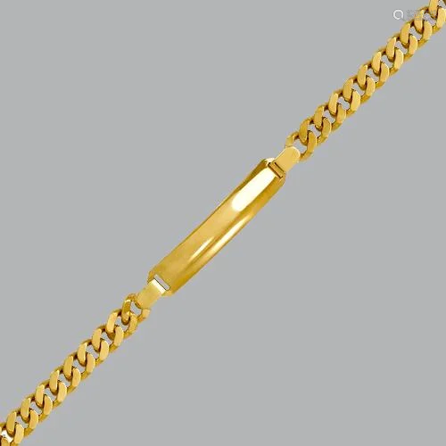 14K YELLOW GOLD BABIES BABY CURB CUBAN ID BRACELET