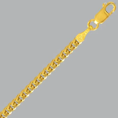 NEW 14K YELLOW GOLD HEAVY MIAMI CUBAN BRACELET 4mm