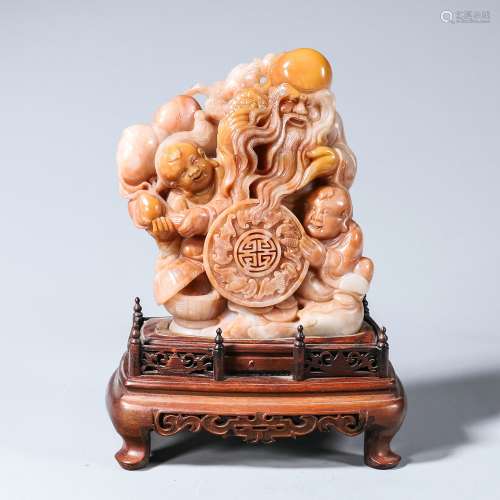 Chinese old collection Shoushan Stone ornaments