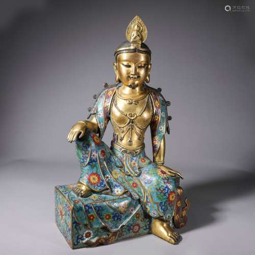 Chinese Cloisonne Guanyin Buddha statue