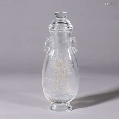 Chinese Crystal plum blossom poetry bottle
