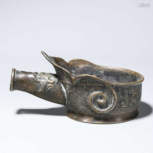 Chinese old collection bronze with pattern of dragon