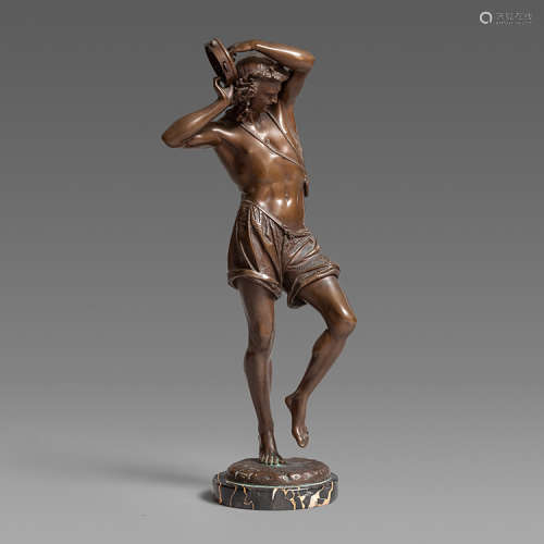 A bronze figure ornament