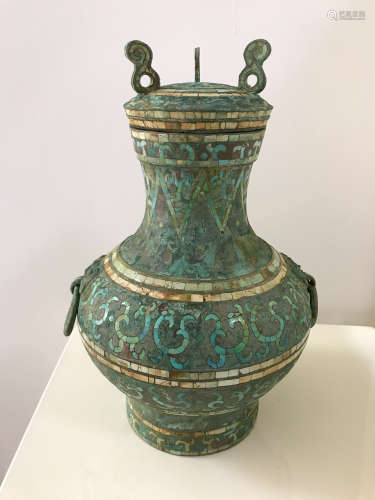 A bronze pot