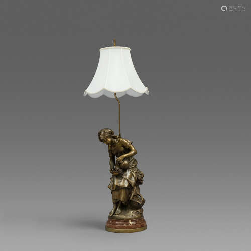 A bronze 'figure' desk lamp