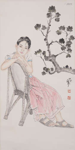 A He jiaying's figure painting