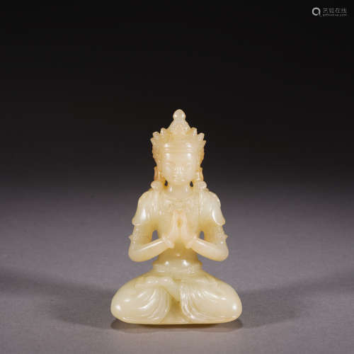 A jade statue of Measureless life Buddha