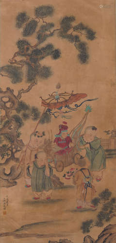 A Jin tingbiao's kids painting