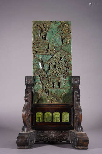 A jade screen